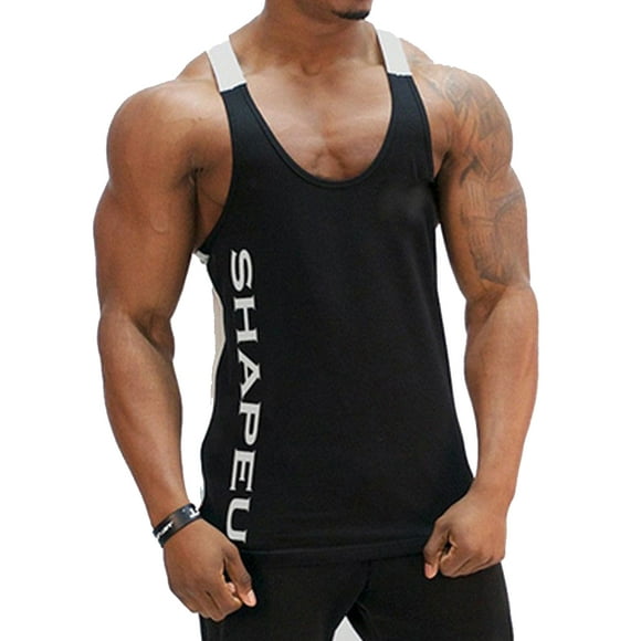 Allywit Long Tank Tops for Men Muscle Shirt Bodybuilding Gym Athletic Training Sports Everyday Wear 